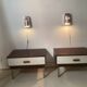 2 appliques murales industrielles aluminium design 1960