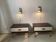 2 appliques murales industrielles aluminium design 1960
