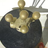 Gilded brass fireplace servant.