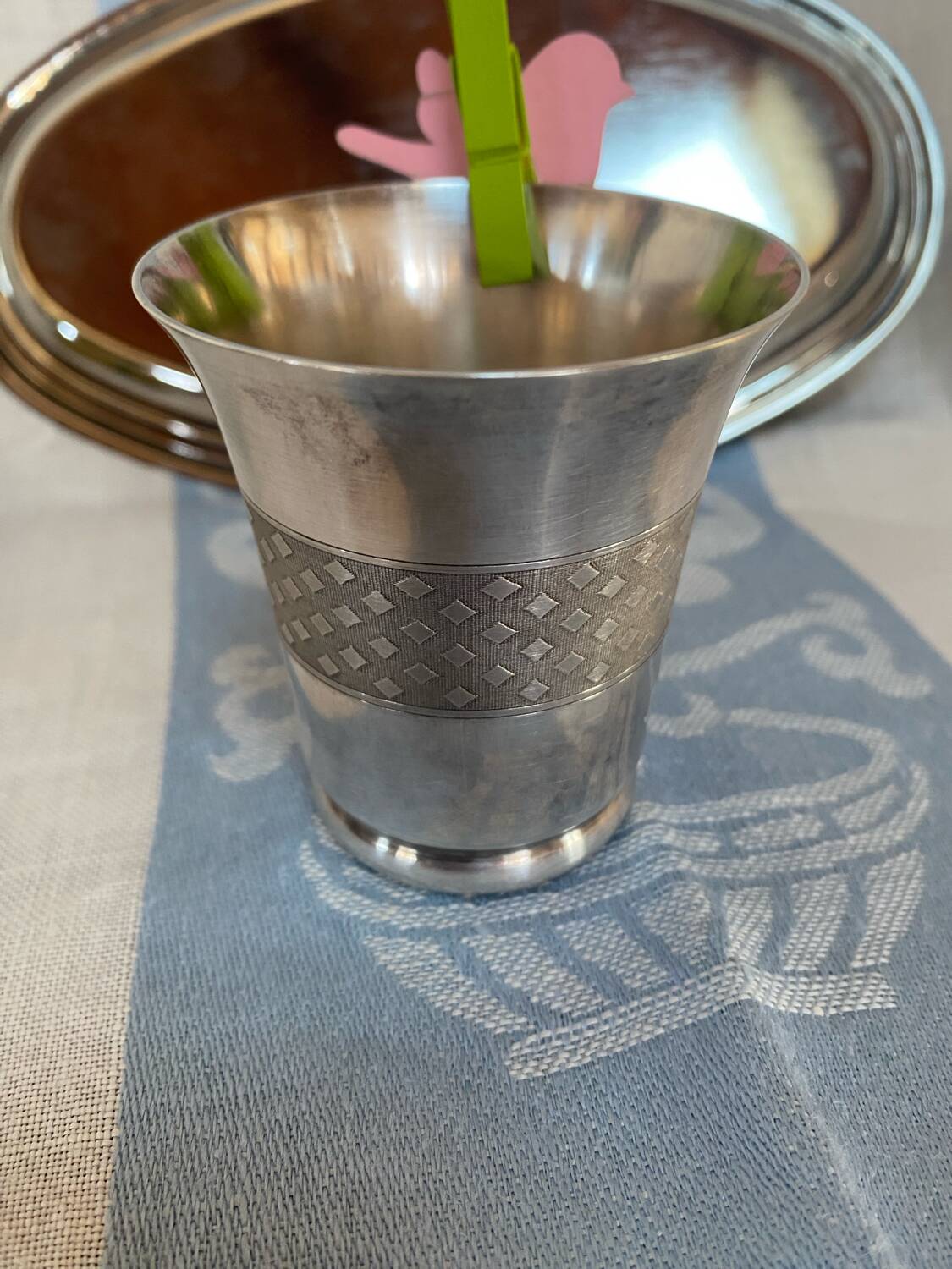 Antique silver-plated “Art Deco” cup