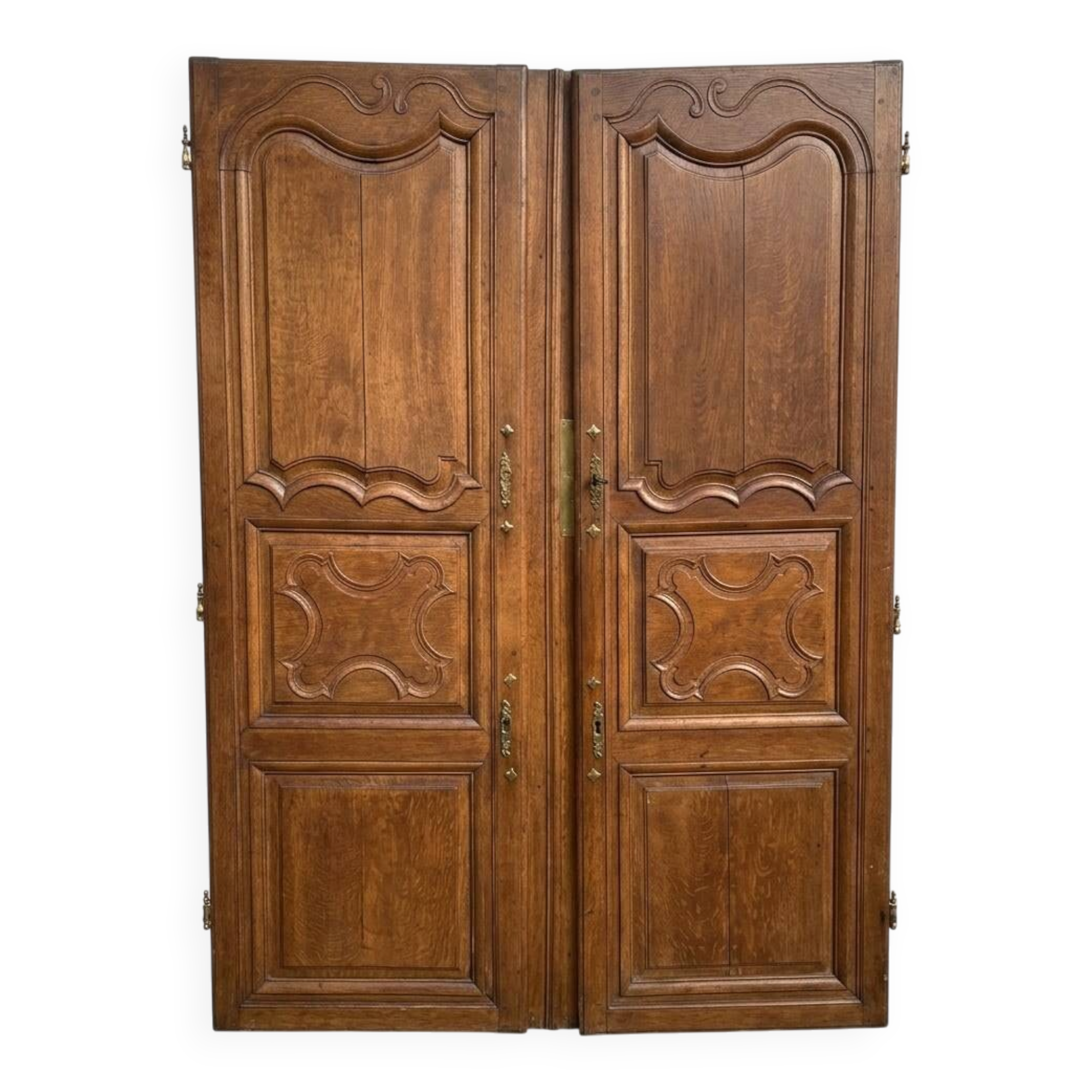 Pair of 19th-century oak cupboard doors