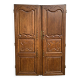 Pair of 19th-century oak cupboard doors