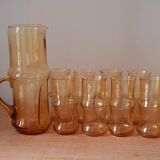 Vintage amber orangeade service