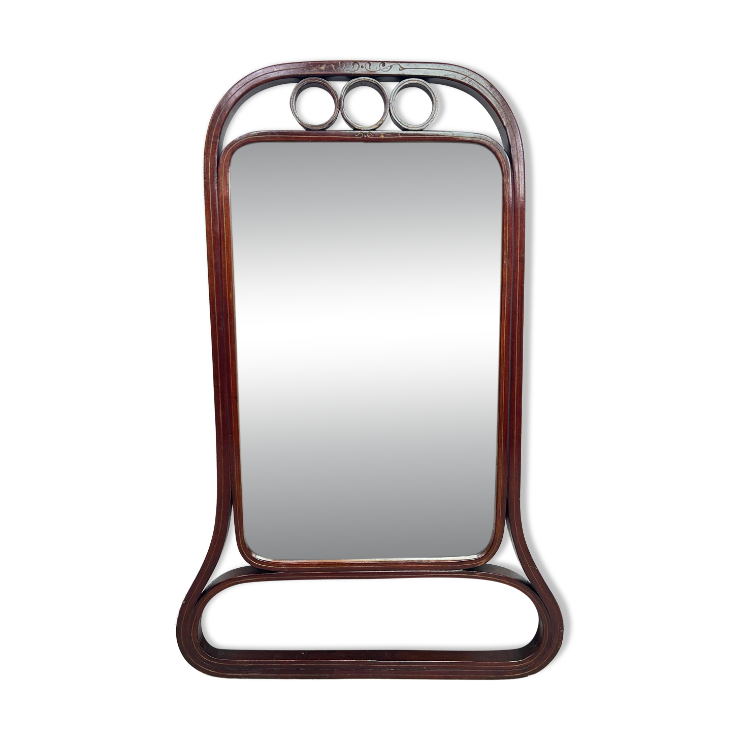 Extremely rare secessionist mirror no. 1148 by Gustav Siegel for J&J Kohn