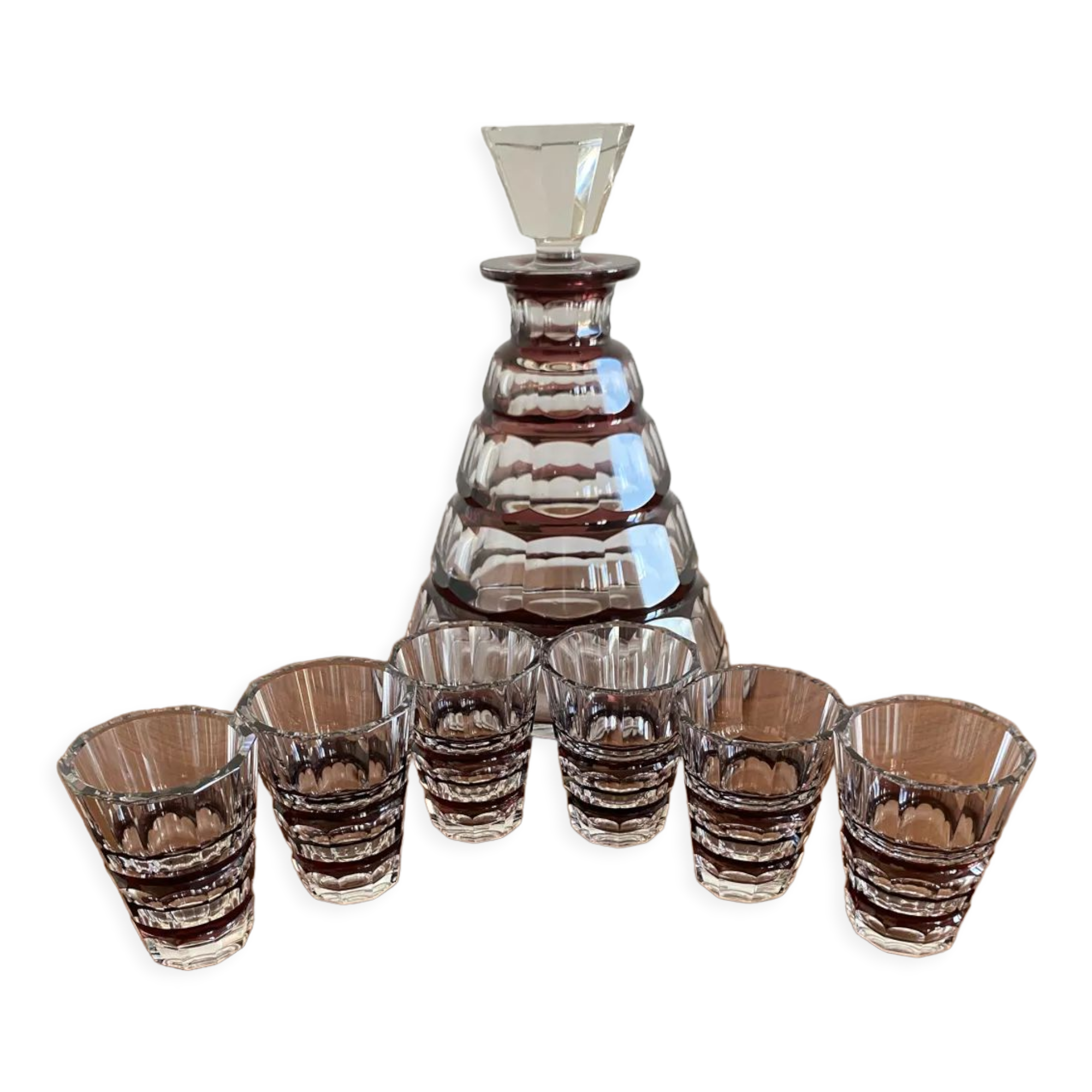 Val Saint Lambert crystal liqueur service