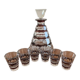 Val Saint Lambert crystal liqueur service