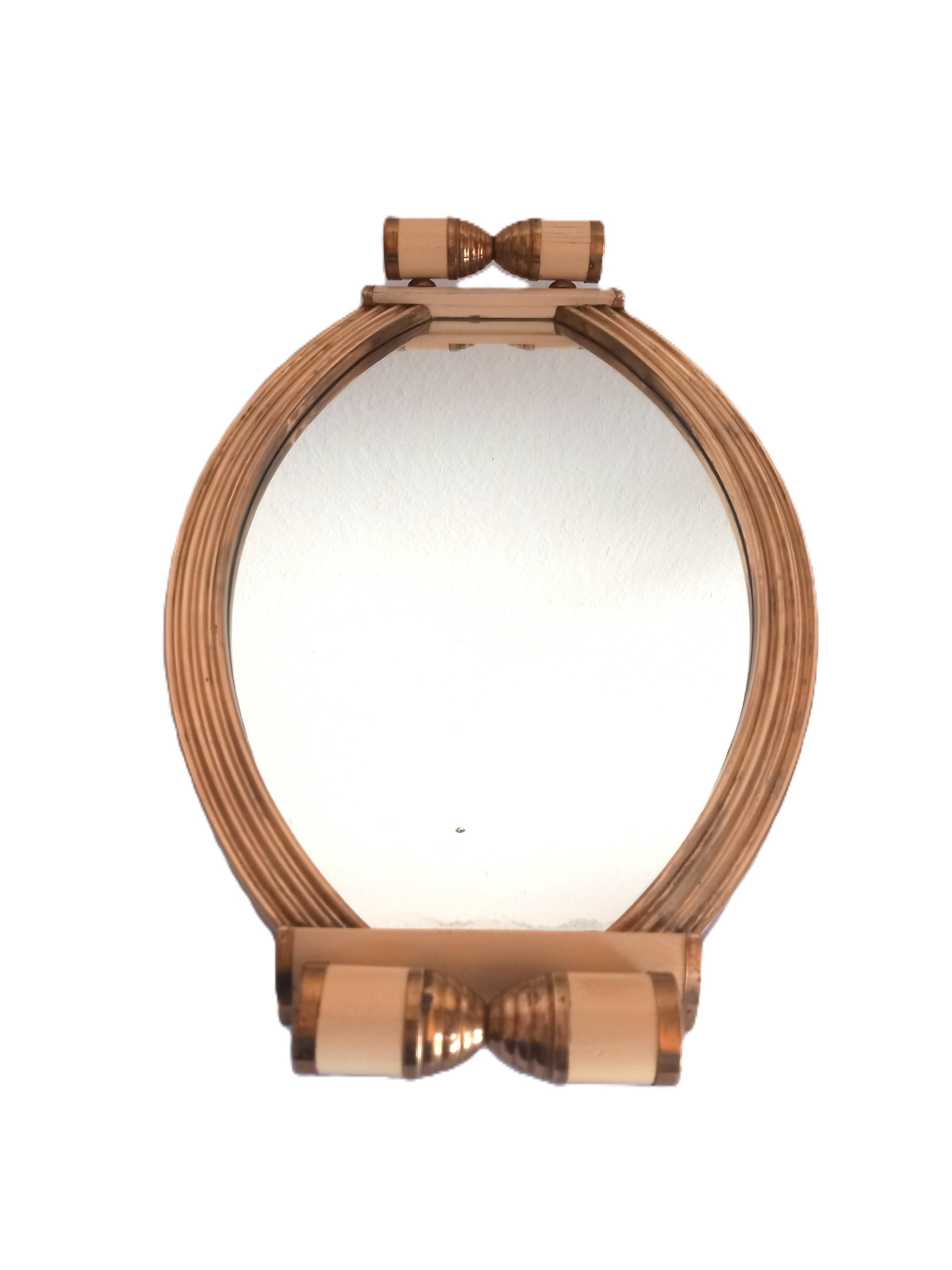 Antique Art Deco mirror tray