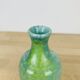 Vase bouteille céramique bleue