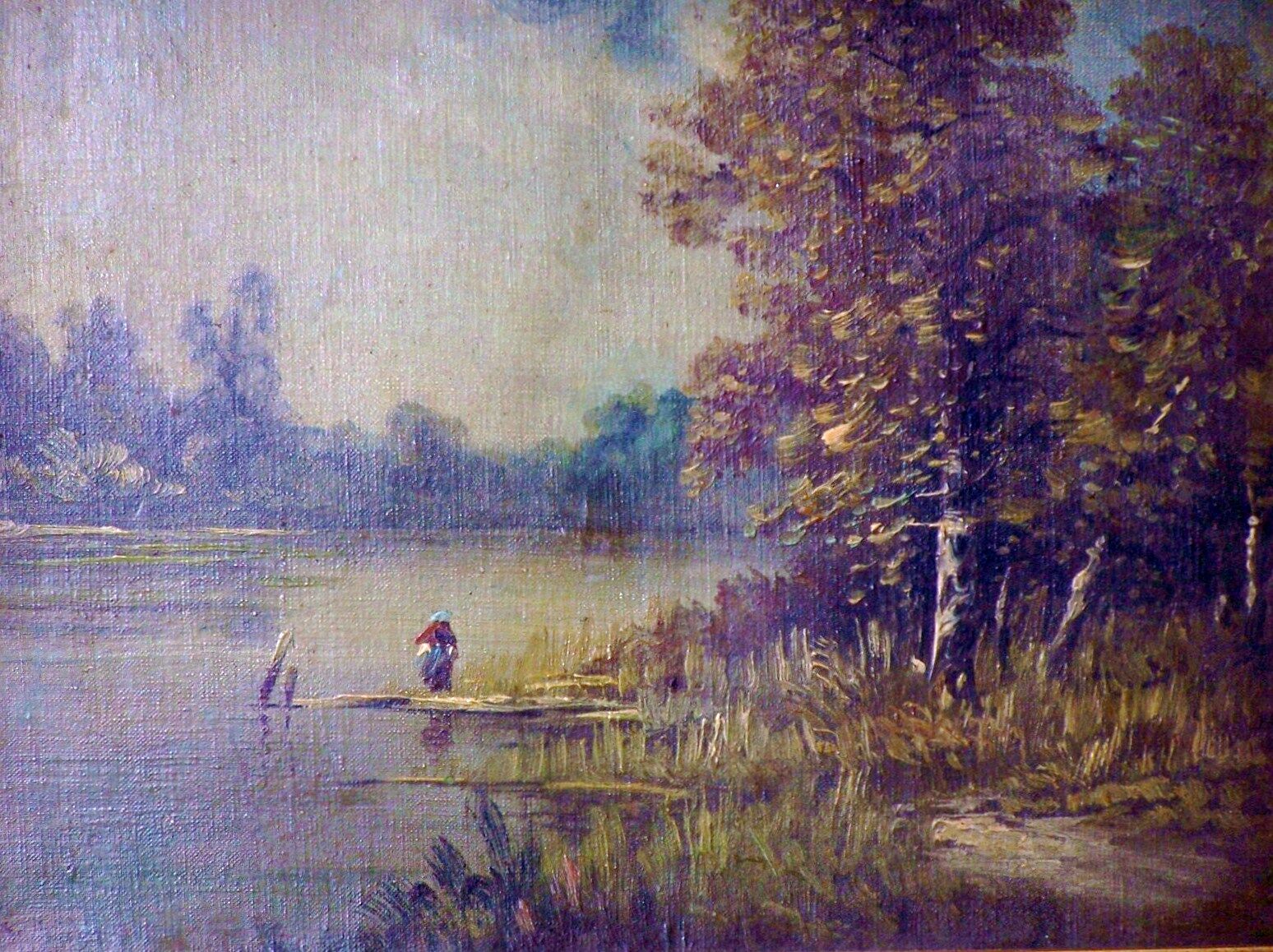 oil on ancient canvas