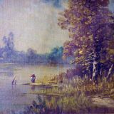 oil on ancient canvas