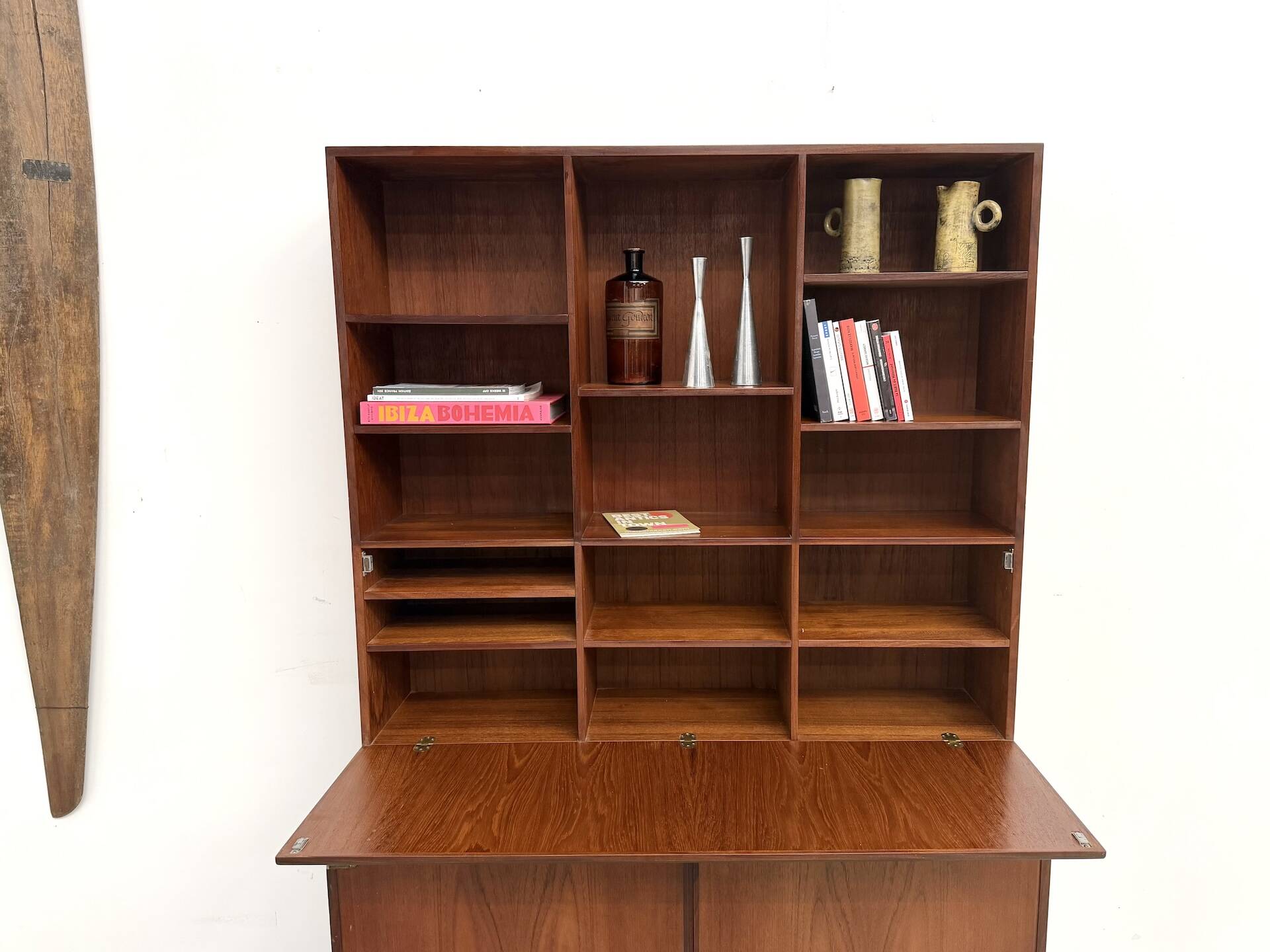 Teak and brass bookshelf designed by Peter Løvig Nielsen, CI.