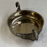 Art Deco silver-plated metal pocket emptier with swan decor