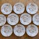 Antique Limoges porcelain plates by Charles Haviland, bird decoration