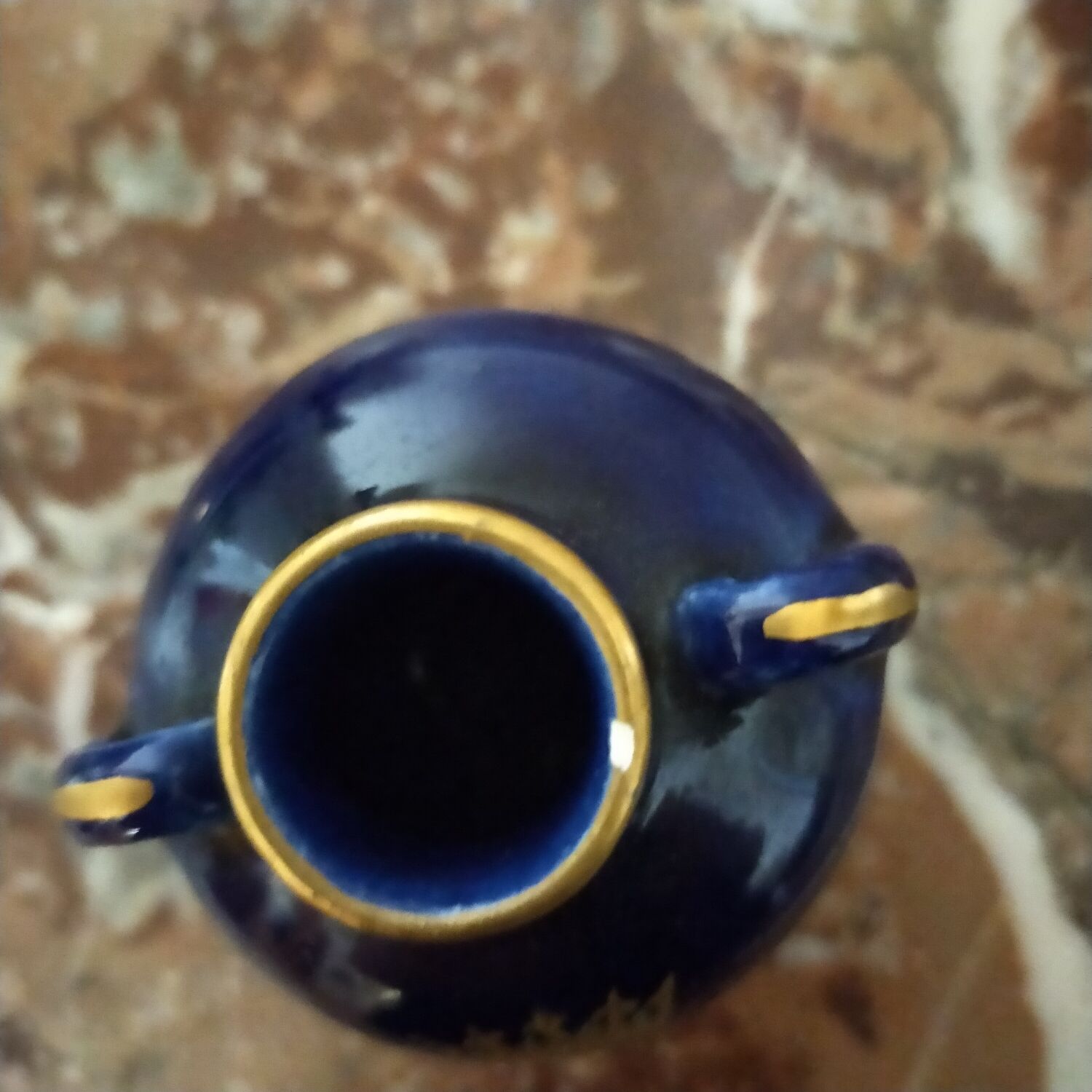 Small earthenware vase, Blue of Tours