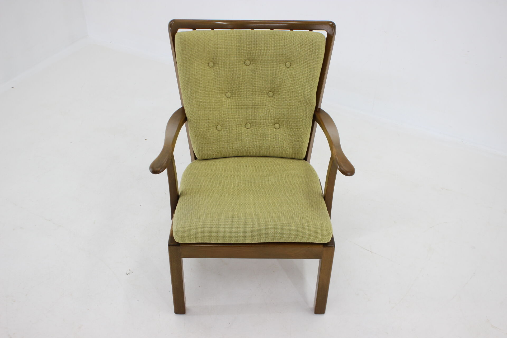 1940s Fritz Hansen Beech Armchair by Soren Hansen Model 1628 , Denmark