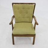 1940s Fritz Hansen Beech Armchair by Soren Hansen Model 1628 , Denmark