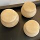 Series of 3 empty vintage alabaster pocket