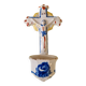 19th century earthenware holy water font