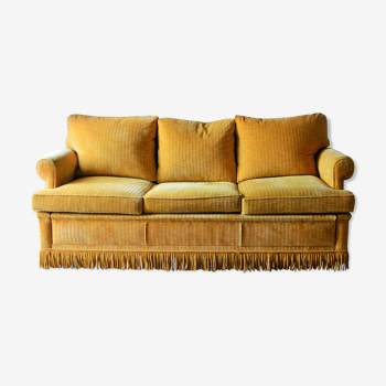 Sofa velvet vintage mustard year 60