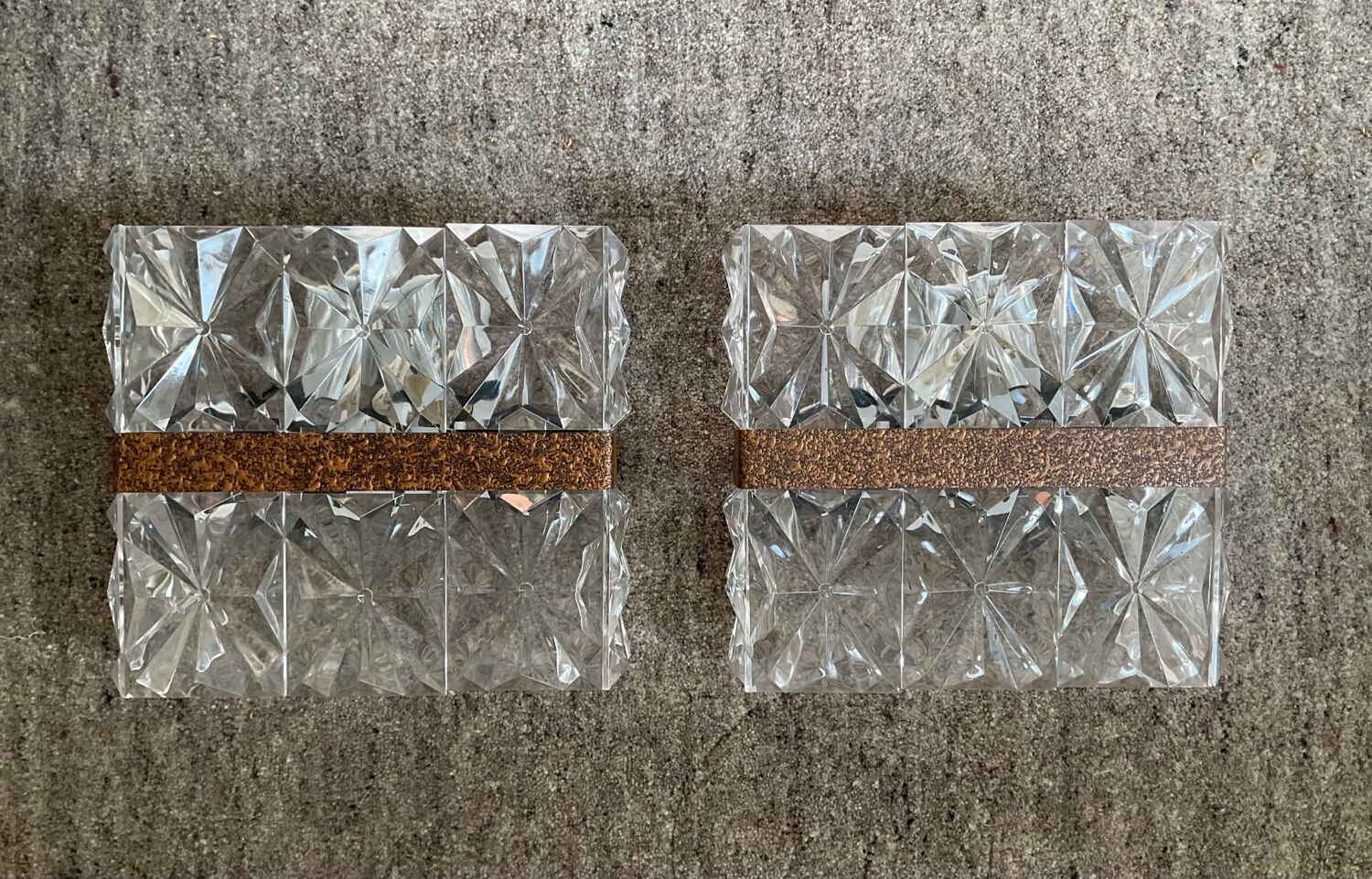 Pair of Erco wall lights from the 60s and 70s