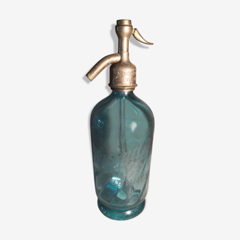 Turquoise blue seltz water siphon
