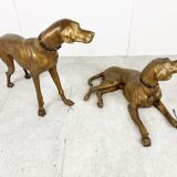 Life size brass dog sculpture, 1960s