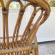 Vintage shell rattan armchair