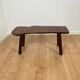 Rustic bench in solid elm, wabi-sabi style, mid-20th century.