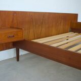 Danish Vintage Teak 'Floating' Bed, 1960s.