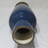 Large powdery blue porcelain vase