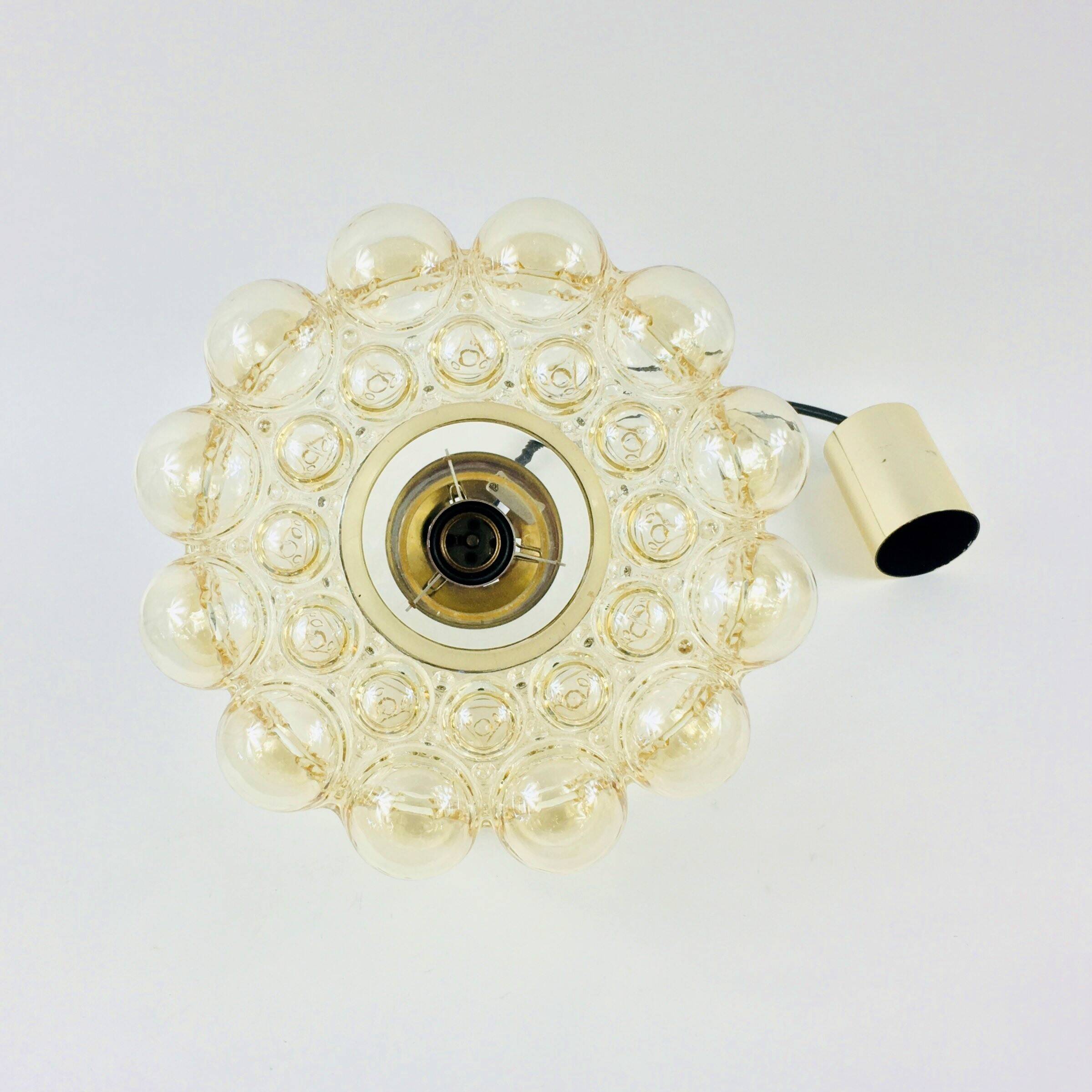 Large Mid-Century Bubble Glass Ceiling Light by H.Tynell for Limburg, 1960s