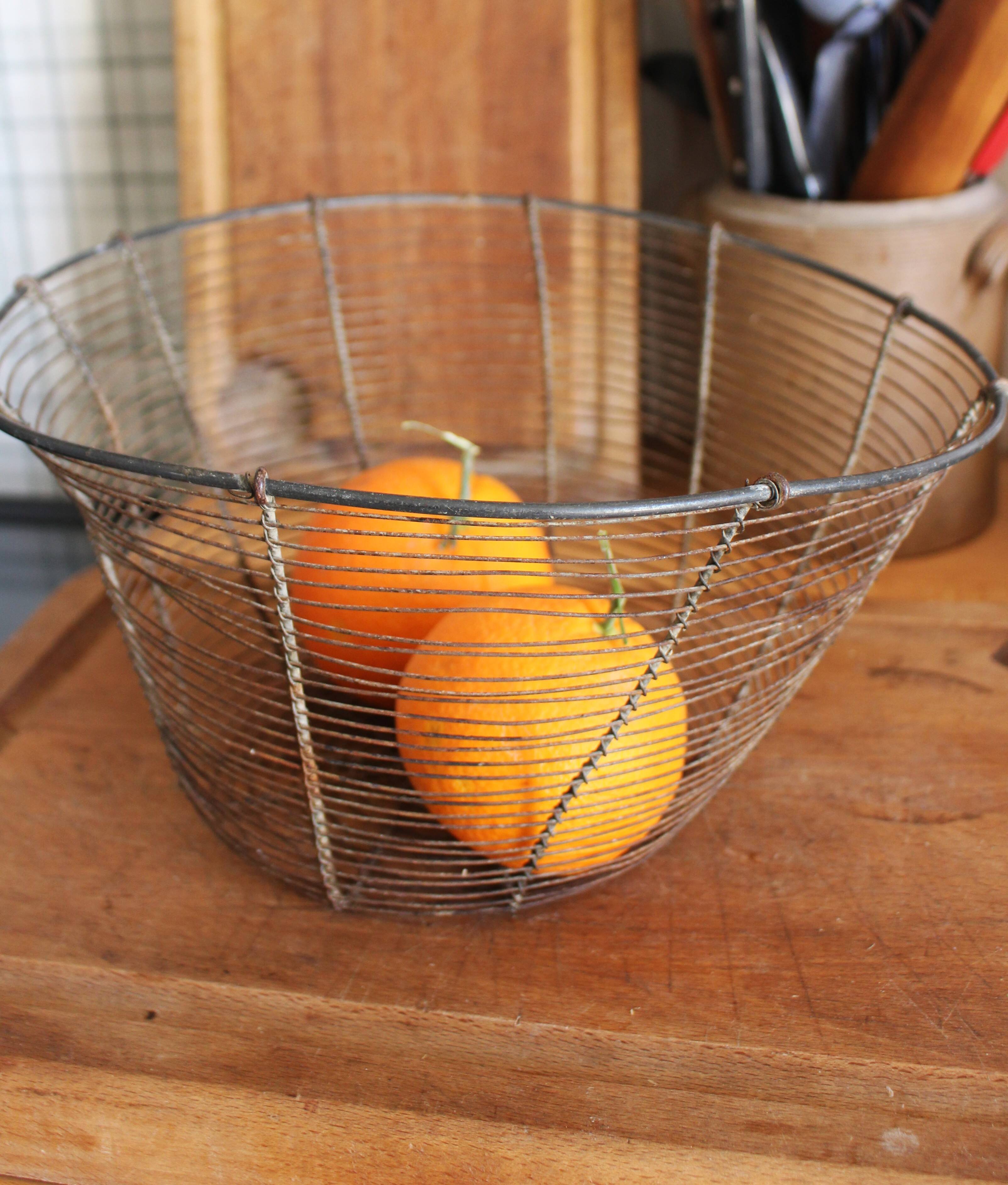 Panier Corbeille ronde métal fil de fer