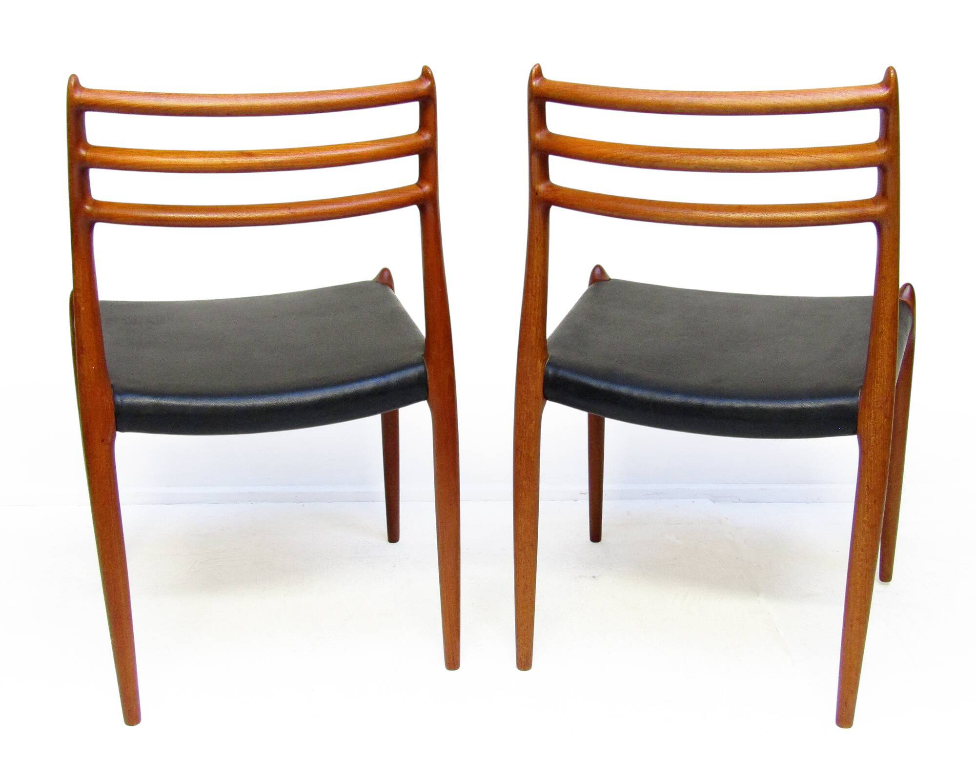 Set of Four 1950s Danish Model 62 and Model 78 Dining Chairs by Niels Molle