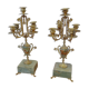 Two onyx candle holders