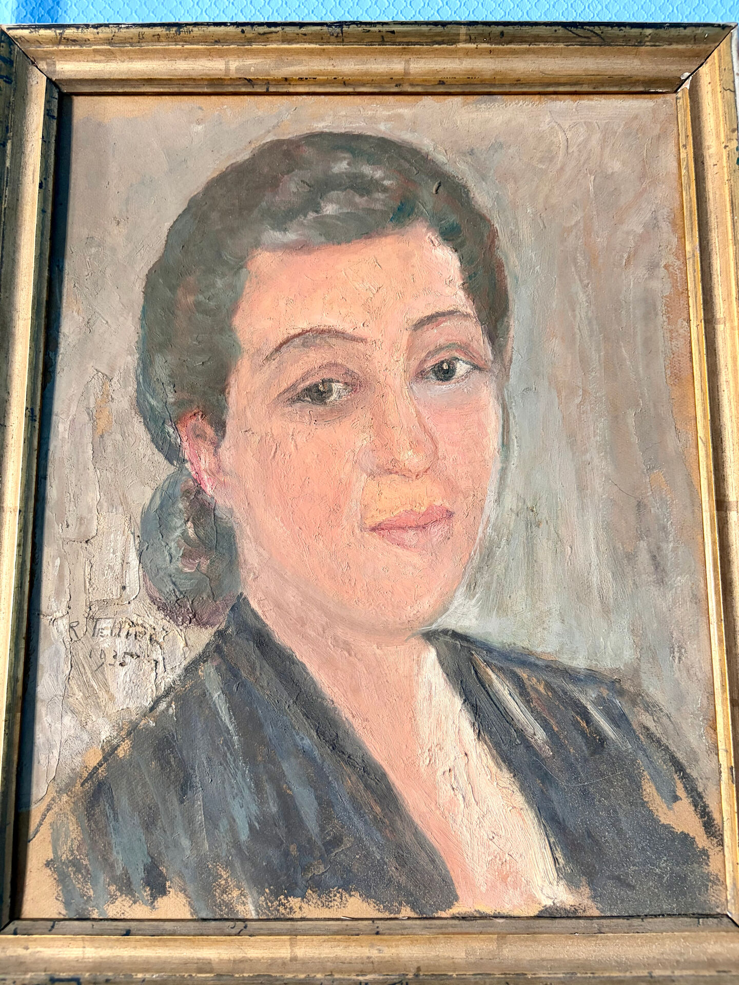 Oil on cardboard Portrait of Suzanne 1935