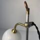 Vintage up and down lamp in opaline, brass and metal