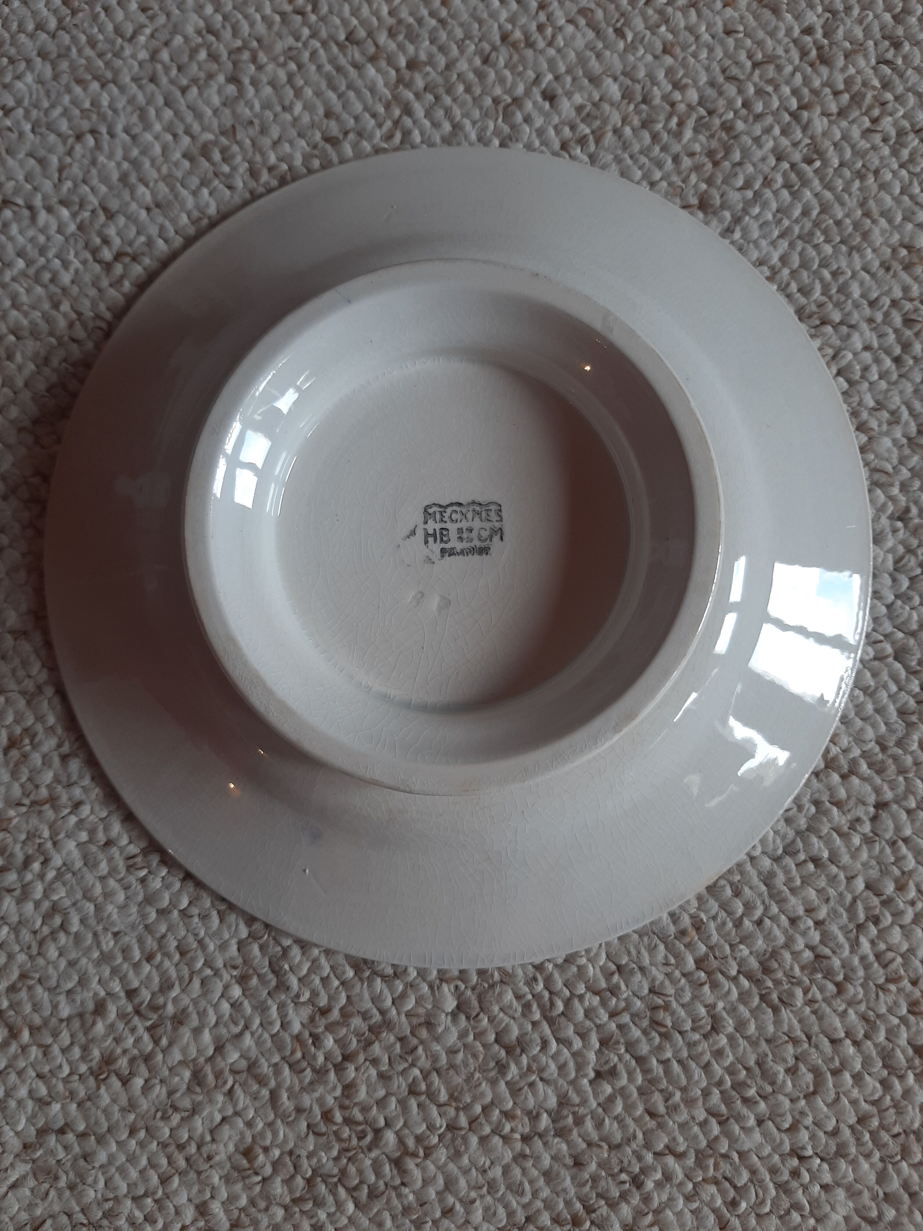 Compotier - piedouche - cake dish - ceramic hb cm - yellow and royal blue