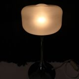 Designer table lamp space age 1960-70 chrome and glass