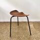 Rare tripod stool by Astor Glibstrup for Frederikssund Mobelfabrik, Denmark, 1950s