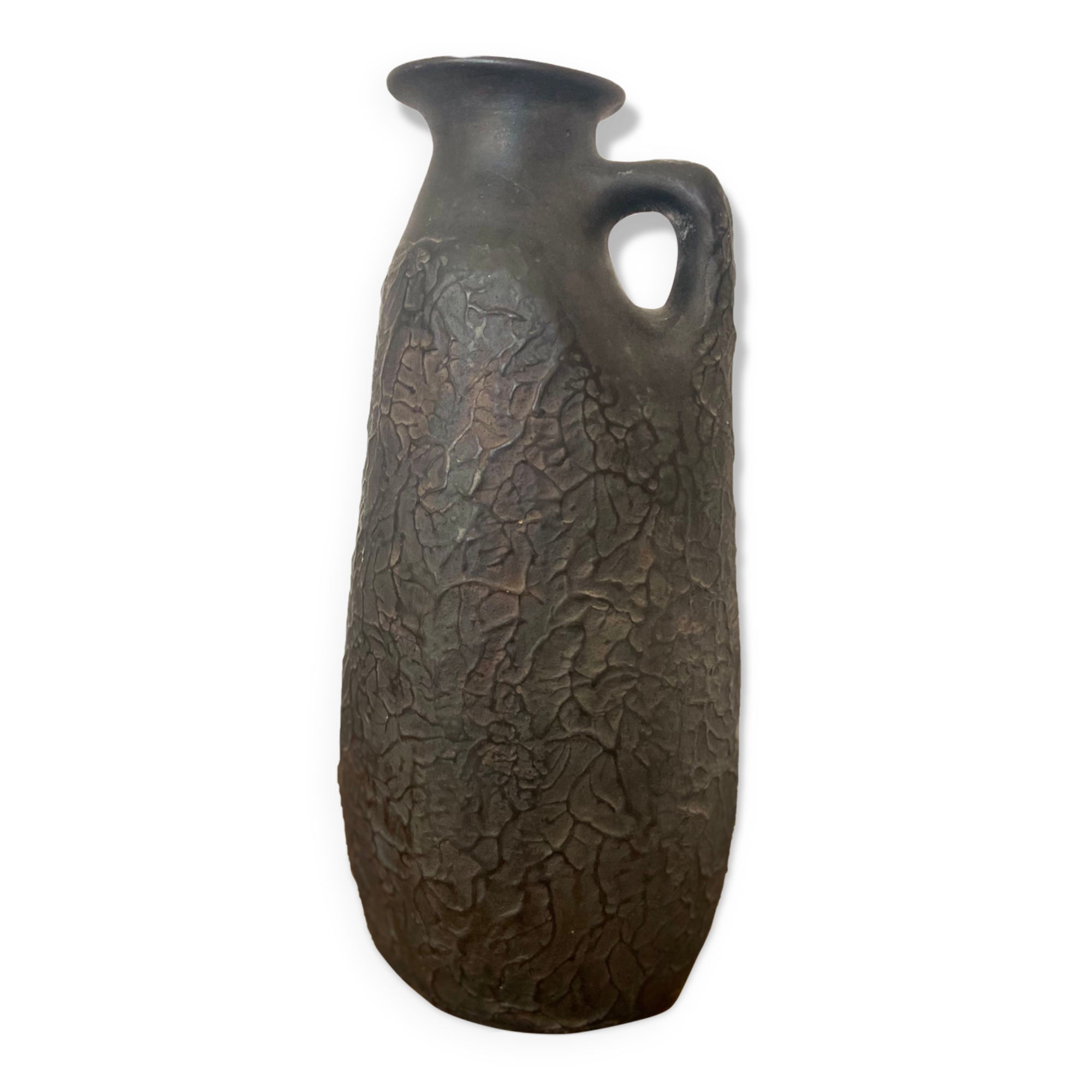 Black ceramic pitcher from the 50s