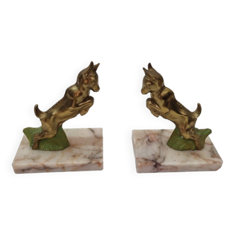 Marble and kids bookends, 1930/40