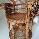 Fauteuil Emmanuelle rotin Kok Maison 1970