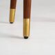 Side table with handcrafted embossed brass top: luxury bohemian side table.