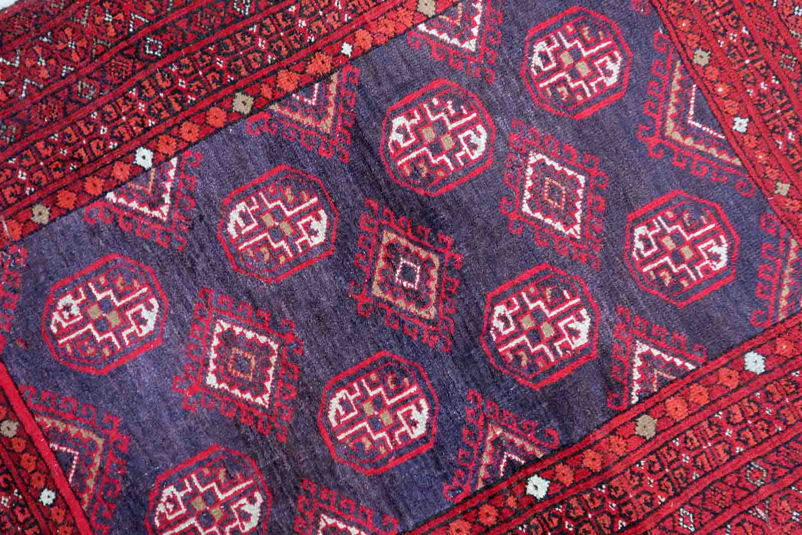 Afghan Ersari handmade carpet 78cm x 114cm 1950s