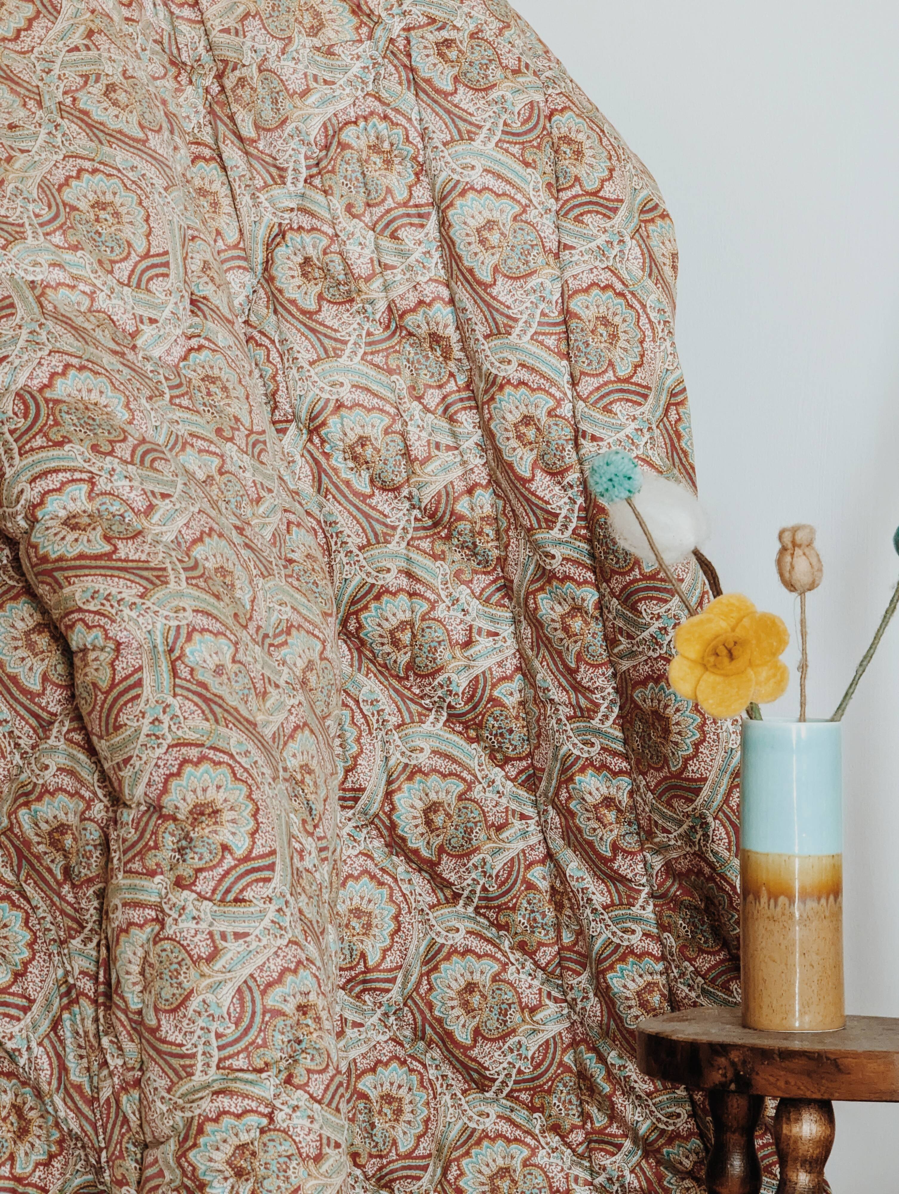 Printed duvet from the early 20th century.