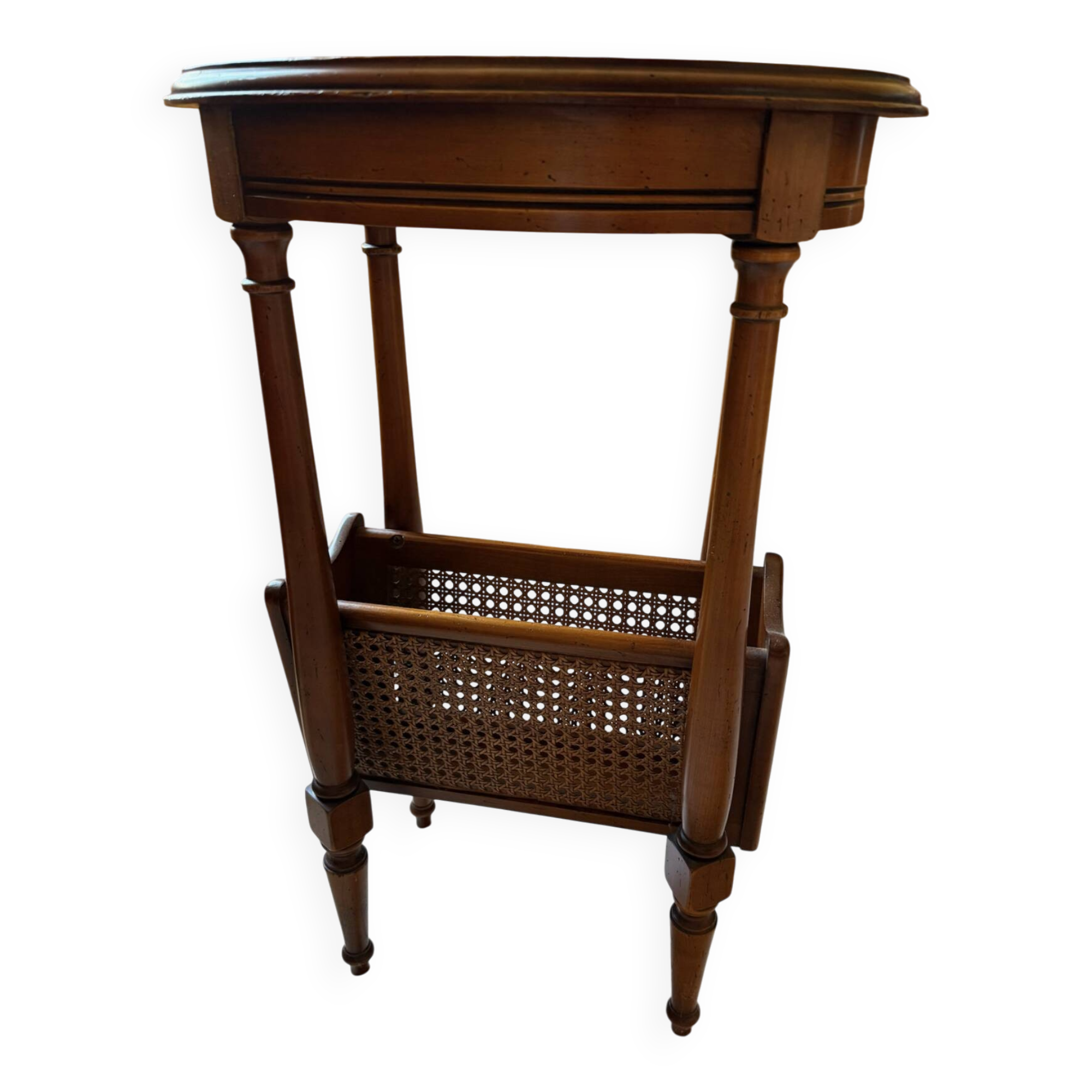 Petite table avec cannage