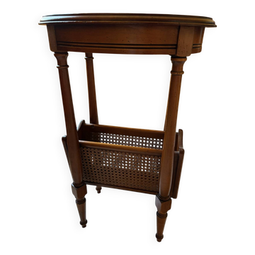 Petite table avec cannage