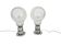 Murano - Mazegga - table lamps (2) set - glass - chrome - 60's