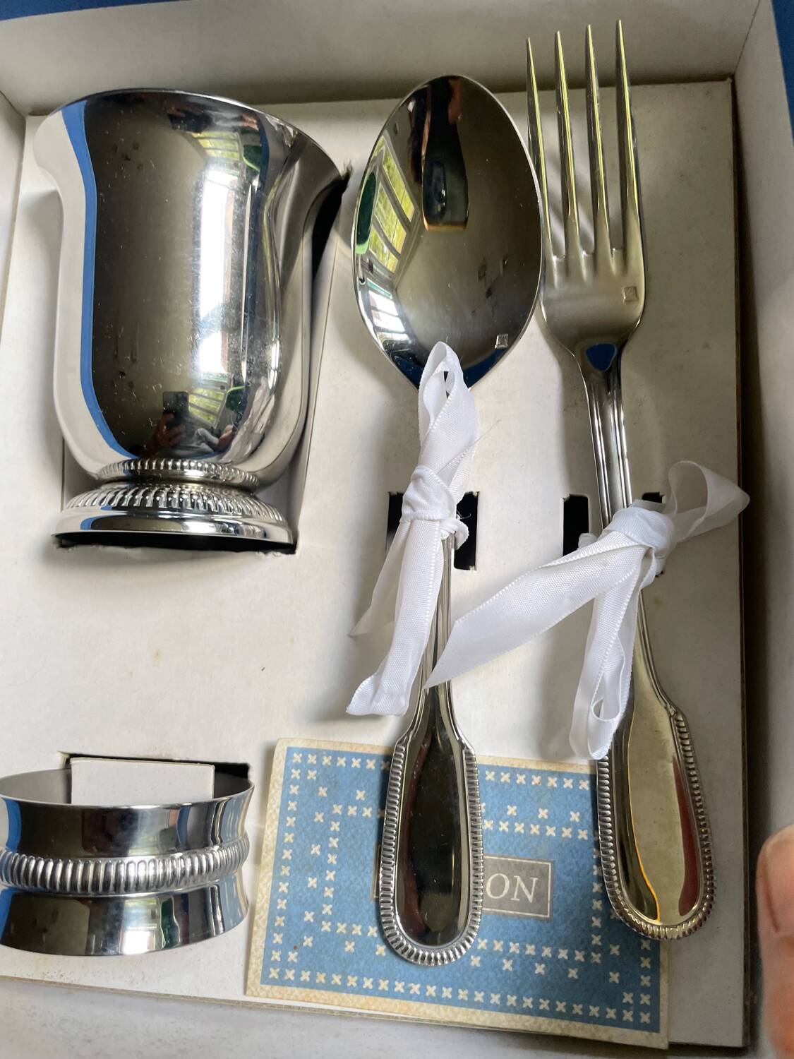 silver-plated baptism box Couzon