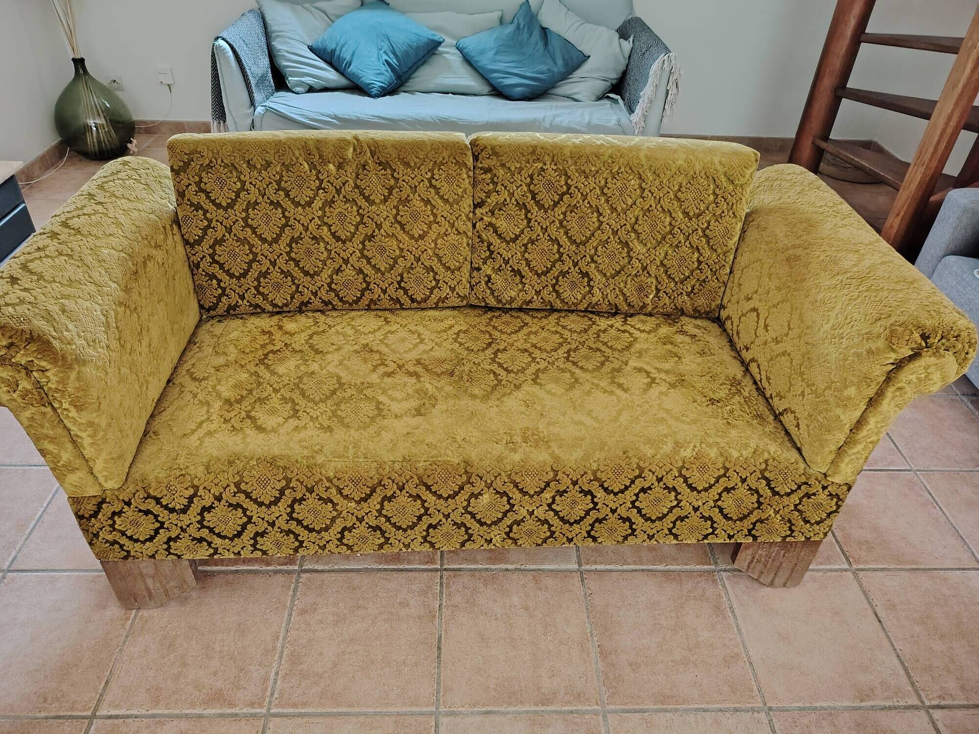 Méridienne art déco en velours